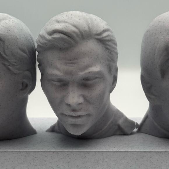 "To Boldy Go" Star Trek TOS Kirk, Spock, McCoy desktop statue - Picture 6 of 11